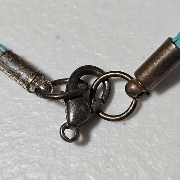 Handmade Turquoise Braided Cord Charm Necklace Assorted Beads Pendants Jewelry - Picture 12 of 12